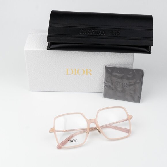 Dior MINI CD Women Eyeglasses Pink Square MINI CD O S7F 4000 BRAND NEW - Picture 9 of 9